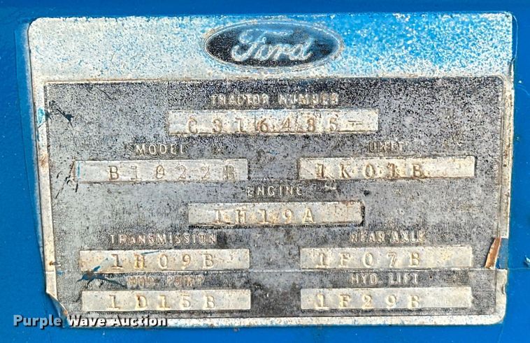 image for item NR9962 1971 Ford  2000 tractor