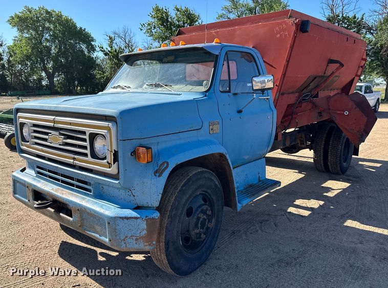 image for item OI9216 1973 Chevrolet C60 feed mixer truck