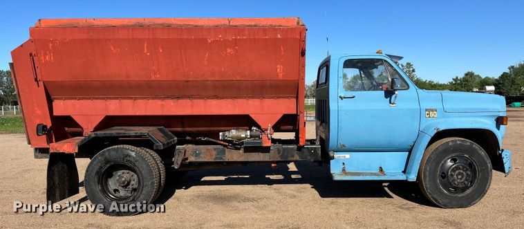 image for item OI9216 1973 Chevrolet C60 feed mixer truck
