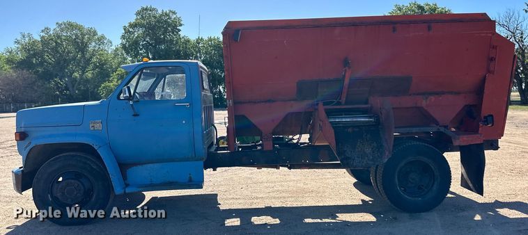 image for item OI9216 1973 Chevrolet C60 feed mixer truck