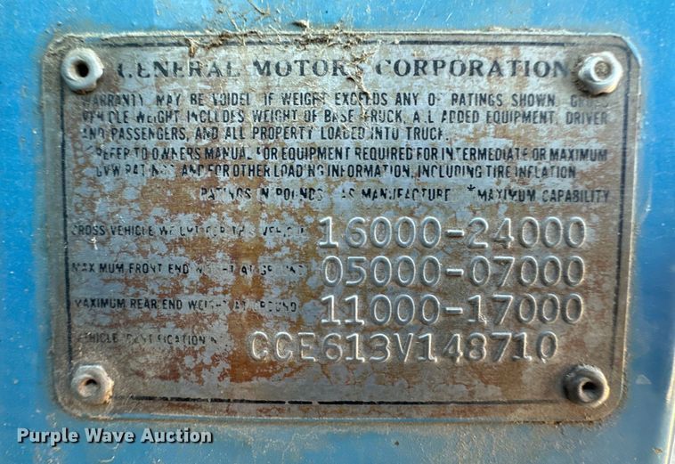 image for item OI9216 1973 Chevrolet C60 feed mixer truck