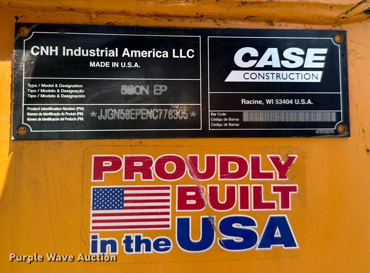 image for item EH3900 2022 Case 580N EP backhoe