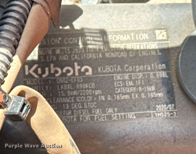 image for item EH3901 2020 Kubota BX23S MFWD tractor