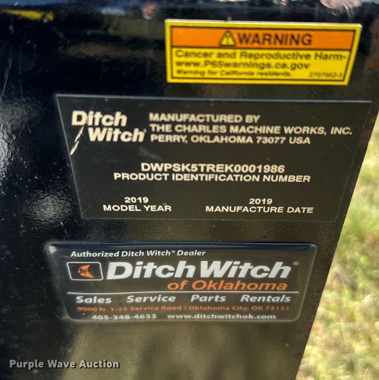 image for item EH3905 2019 Ditch Witch compact utility loader trencher 