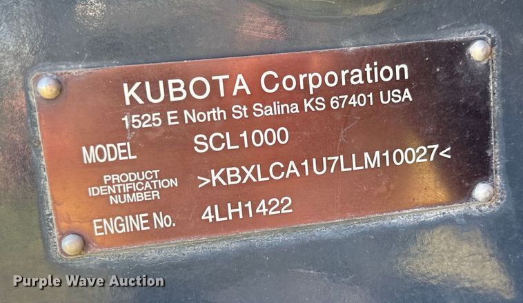 image for item EH3906 2021 Kubota SCL1000 compact utility loader