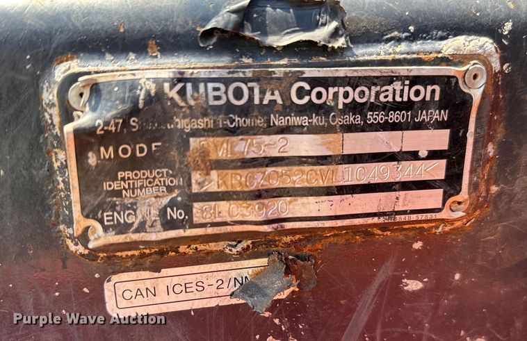 image for item EH3910 2020 Kubota SVL75-2 tracked skid steer loader