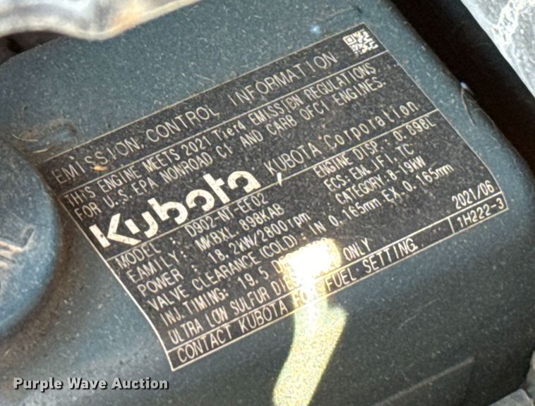 image for item EH3924 2021 Kubota SCL1000 compact utility loader