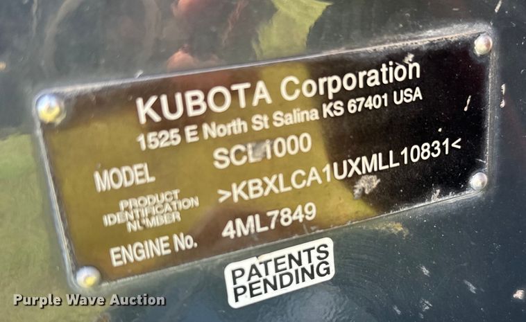 image for item EH3924 2021 Kubota SCL1000 compact utility loader