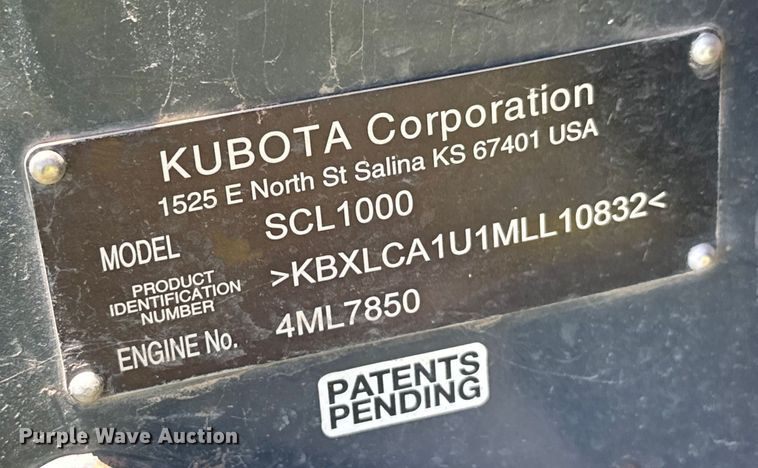 image for item EH3930 2021 Kubota SCL1000 compact utility loader