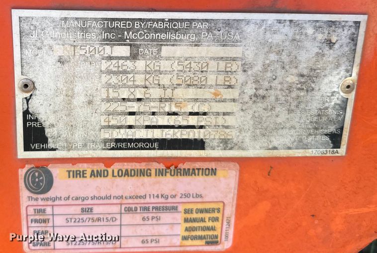 image for item EH3938 2019 JLG T500J boom lift