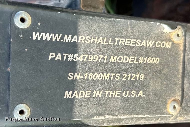 image for item EH3948 2020 Marshall 1600 skid steer tree saw