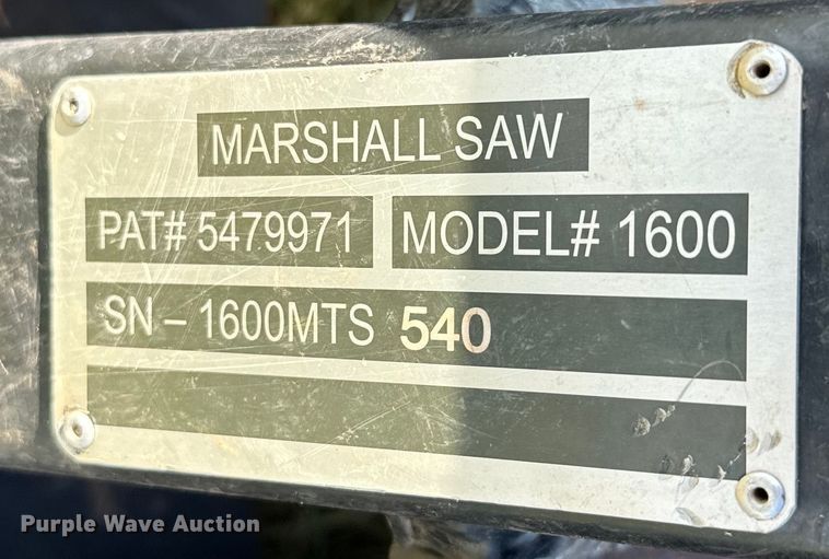 image for item EH3949 2018 Marshall 1600 skid steer tree saw