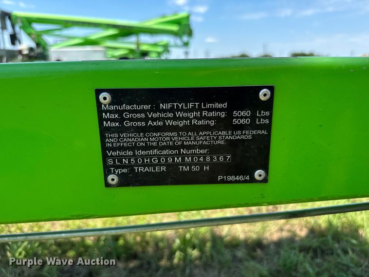 image for item EH3951 2021 Nifty TM50TG MK1B boom lift