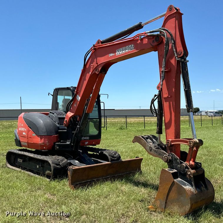 image for item EH3953 2021 Kubota KX080-4 mini excavator