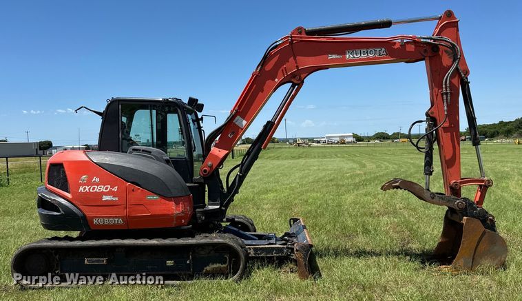image for item EH3953 2021 Kubota KX080-4 mini excavator