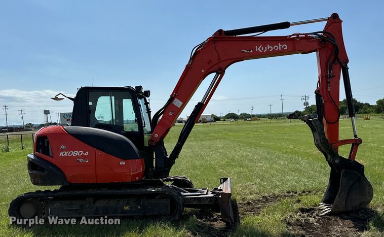 image for item EH3959 2021 Kubota KX080-4S2 mini excavator