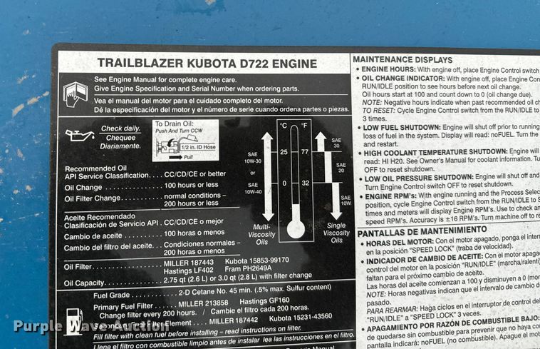 image for item EH3976 Miller Trailblazer 302 welder/generator