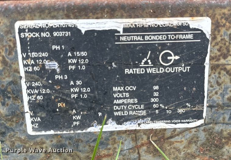 image for item EH3977 Miller Pipepro 304 welder/generator