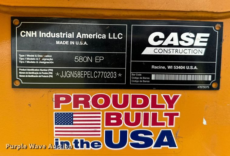 image for item EH3980 2018 Case 580N EP backhoe