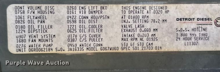 image for item DK6643 1992 Freightliner FLD semi truck