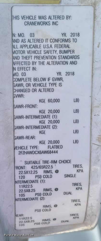 image for item DL4414 2006 Sterling flatbed truck