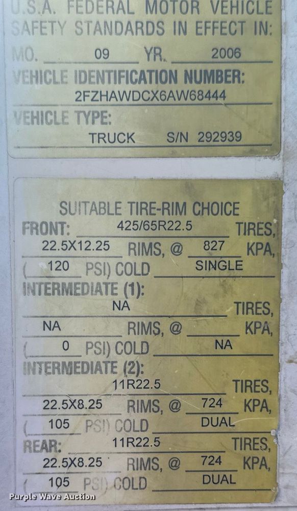 image for item DL4414 2006 Sterling flatbed truck