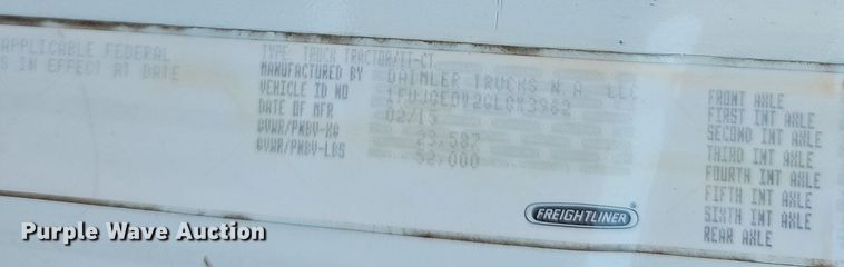 image for item DP0913 2016 Freightliner Cascadia 125 semi truck