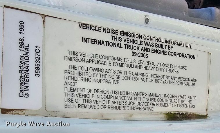 image for item DP6416 2007 International 7500 truck cab and chassis