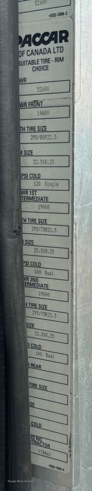 image for item DQ6776 2009 Peterbilt 340 truck cab and chassis