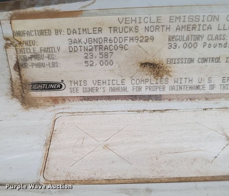 image for item DR4795 2013 Freightliner  Coronado SD dump truck