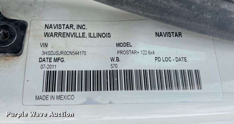 image for item DS3080 2012 International  ProStar Plus semi truck