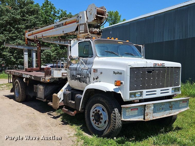 image for item EI3891 1990 GMC Top Kick 7000 crane truck