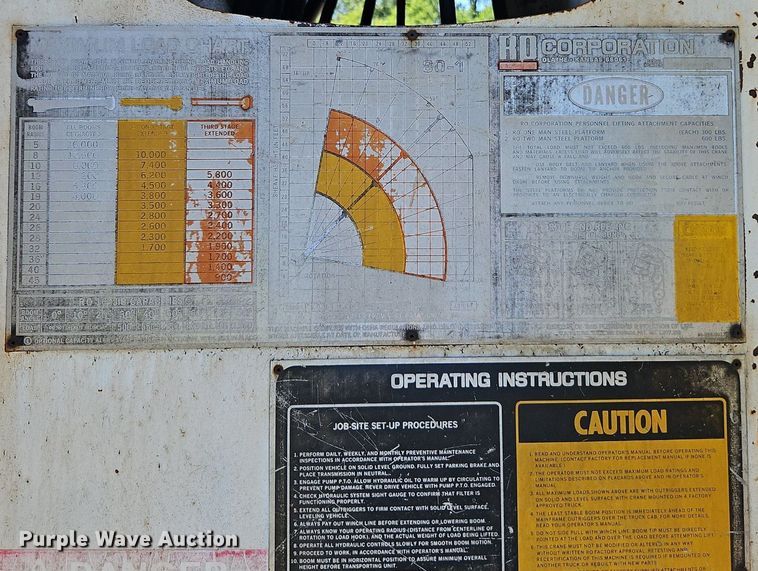 image for item EI3891 1990 GMC Top Kick 7000 crane truck