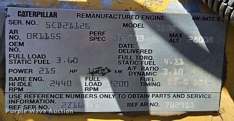 image for item EI3891 1990 GMC Top Kick 7000 crane truck