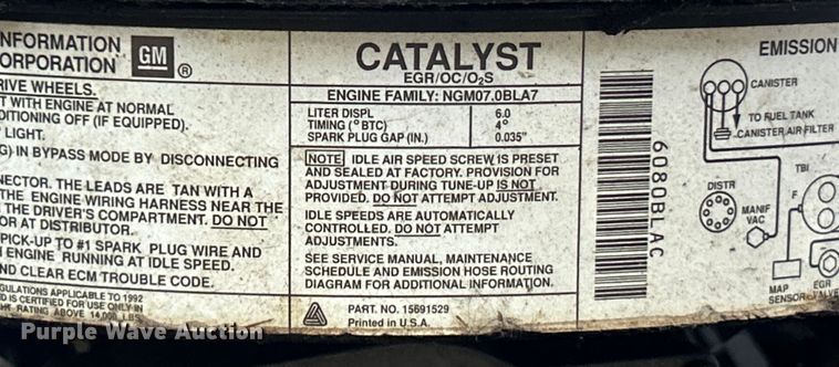 image for item EK4719 1992 GMC TopKick chipper truck