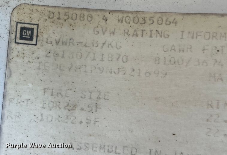 image for item EK4719 1992 GMC TopKick chipper truck