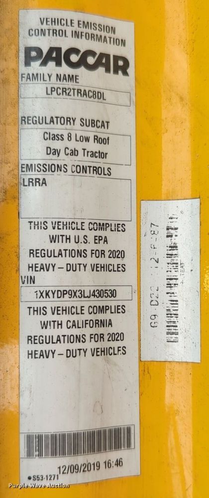 image for item NG9840 2020 Kenworth T680 semi truck