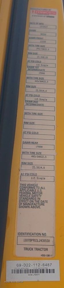 image for item NG9840 2020 Kenworth T680 semi truck