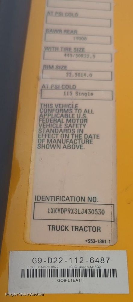 image for item NG9840 2020 Kenworth T680 semi truck