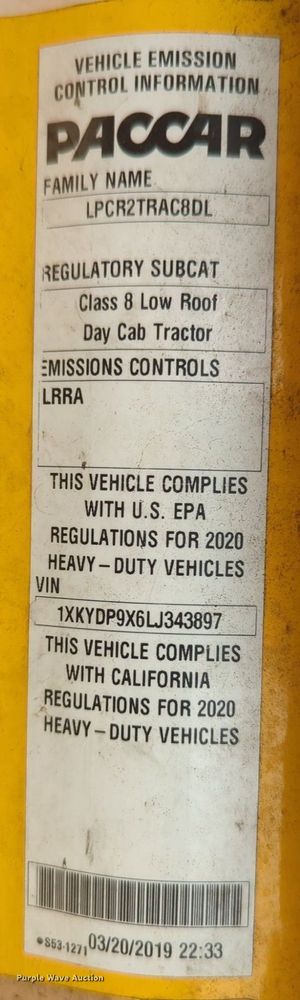 image for item NG9843 2020 Kenworth T680 semi truck