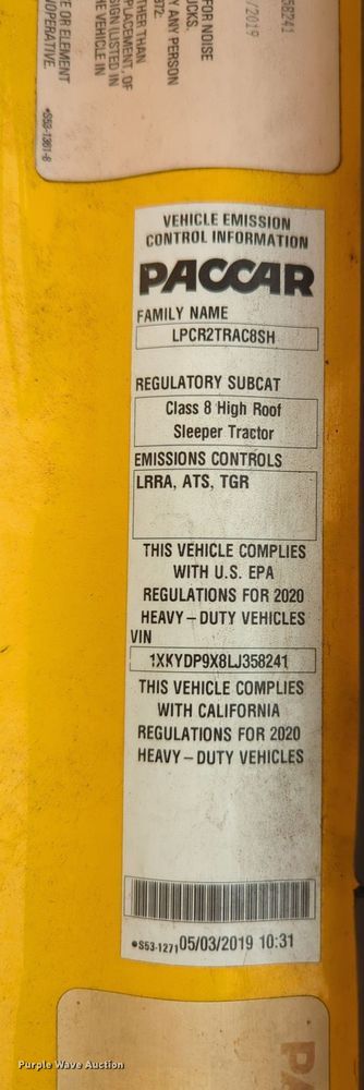 image for item NG9846 2020 Kenworth T680 semi truck