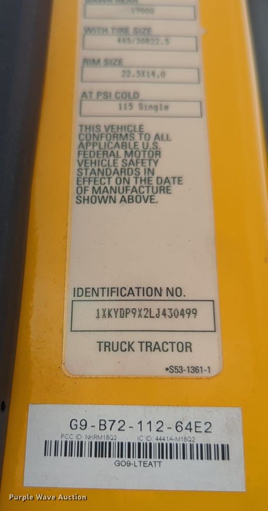 image for item NG9849 2020 Kenworth T680 semi truck