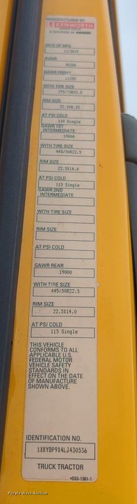 image for item NG9850 2020 Kenworth T680 semi truck