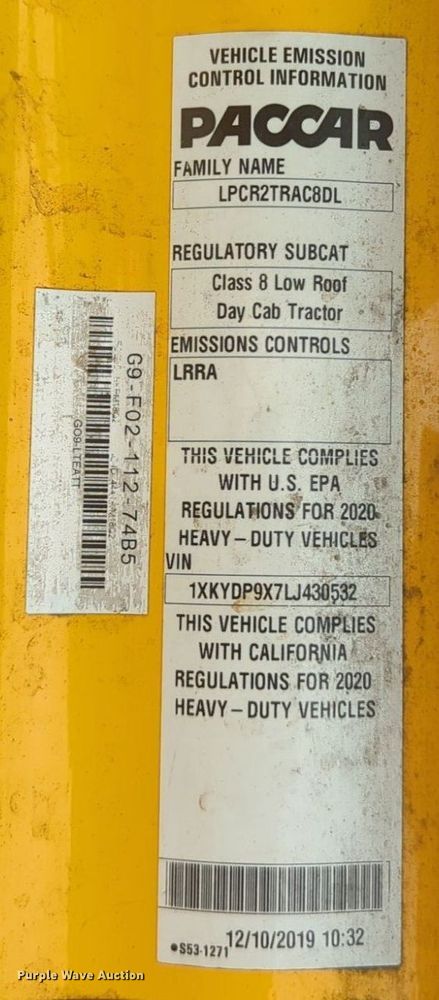 image for item NG9852 2020 Kenworth T680 semi truck