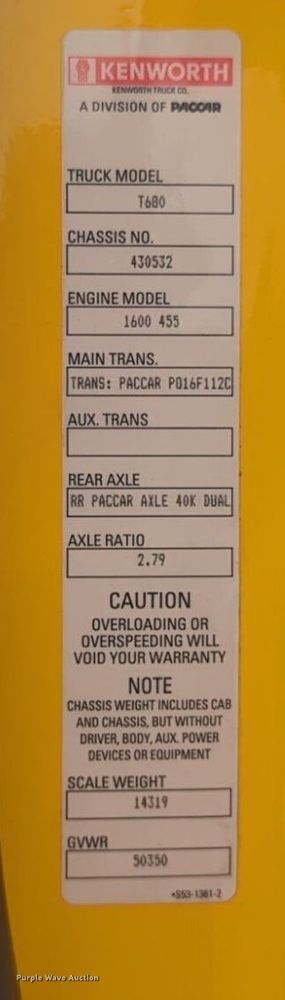 image for item NG9852 2020 Kenworth T680 semi truck