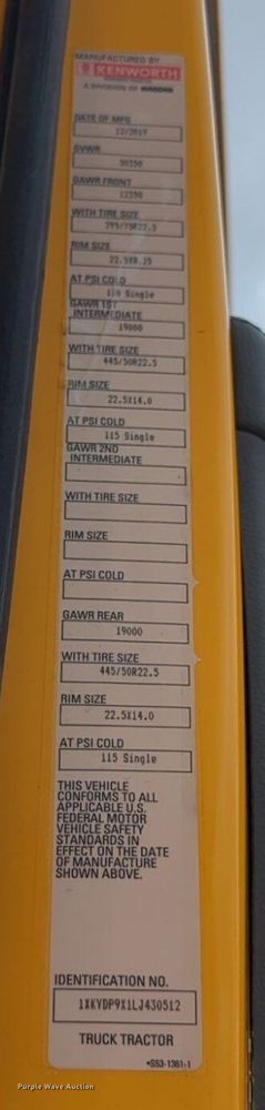 image for item NG9861 2020 Kenworth T680 semi truck