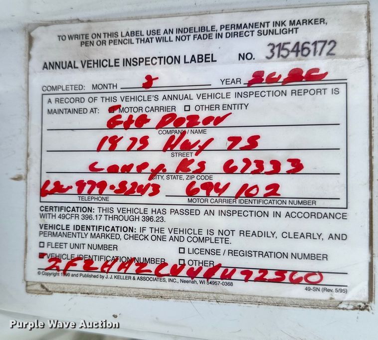 image for item NT9332 2005 Sterling  LT9500 roll-off container truck