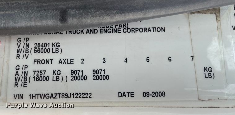 image for item OH9026 2009 International  7400 refuse truck