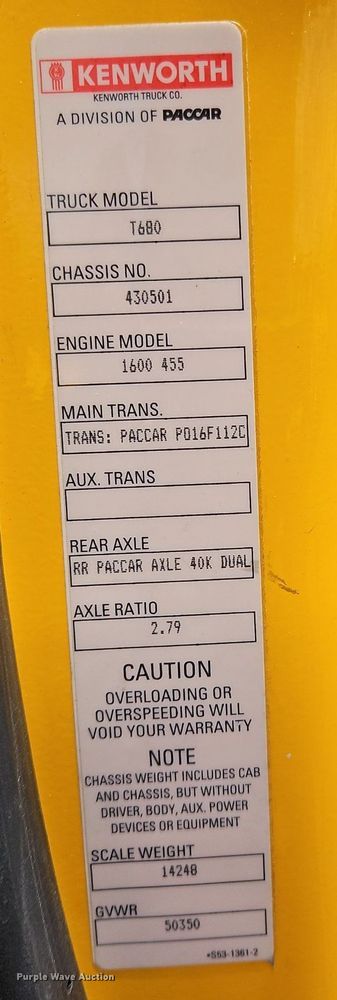 image for item OK9902 2020 Kenworth  T680 semi truck