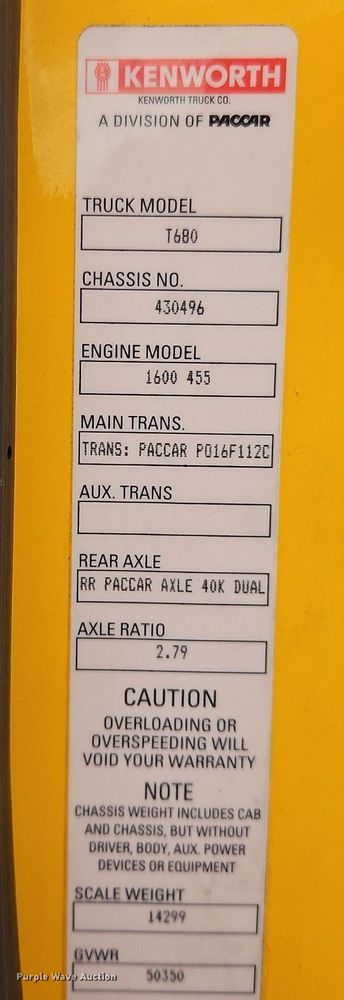 image for item OK9904 2020 Kenworth  T680 semi truck